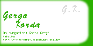 gergo korda business card
